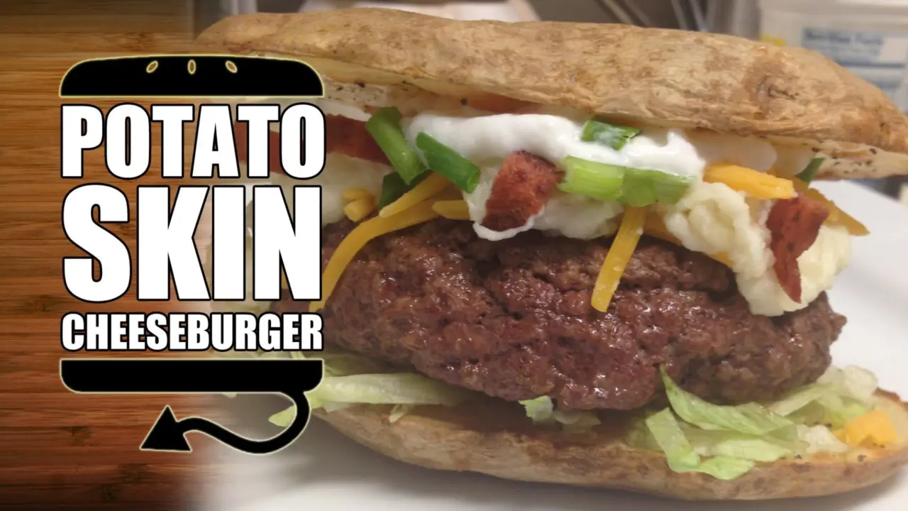 Potato Skin Cheeseburger