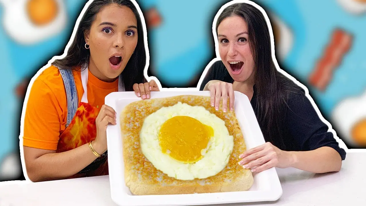 MASSIVE EGG!!! 🍳 GIANT Egg-in-a-hole RECIPE