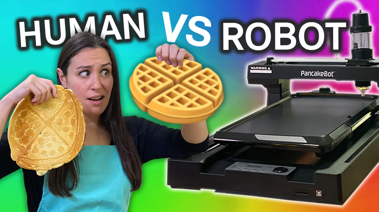 Human VS Robot PANCAKE ART